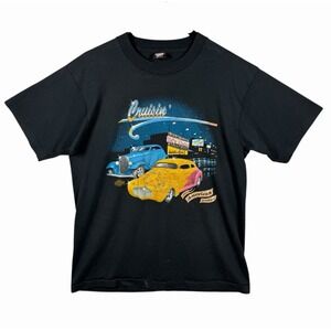 Vintage 92' NASCAR T-Shirt Cruising Single Stitch Made in USA, Black Sz L